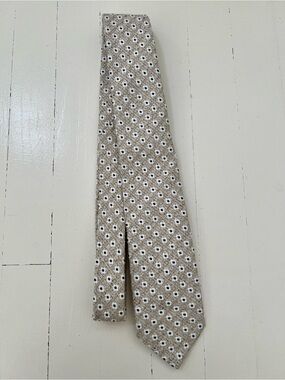 Suitsupply Beige Floral Pattern Tie